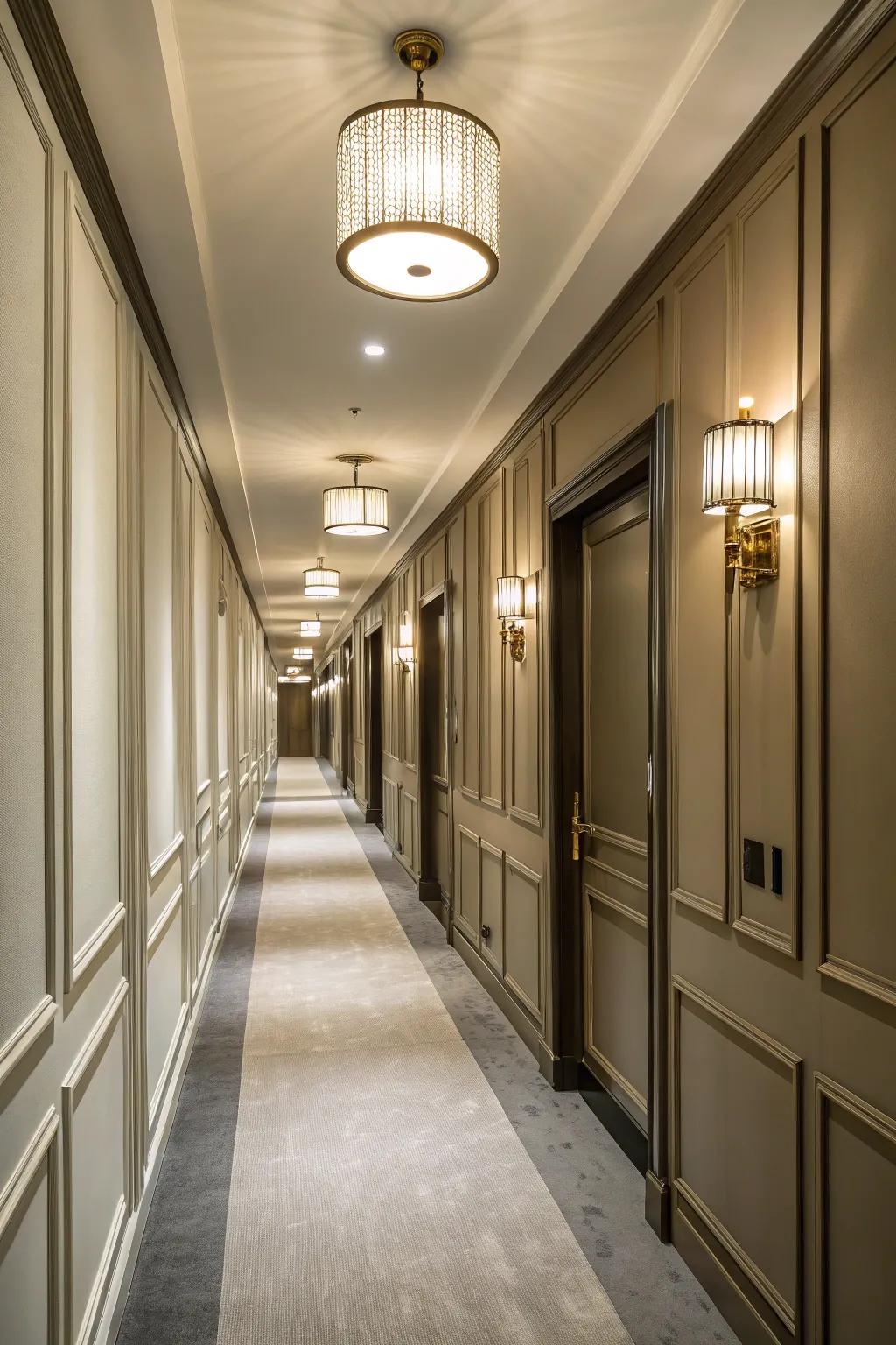 Wall-to-ceiling paneling proffers a daring, cohesive aesthetic.