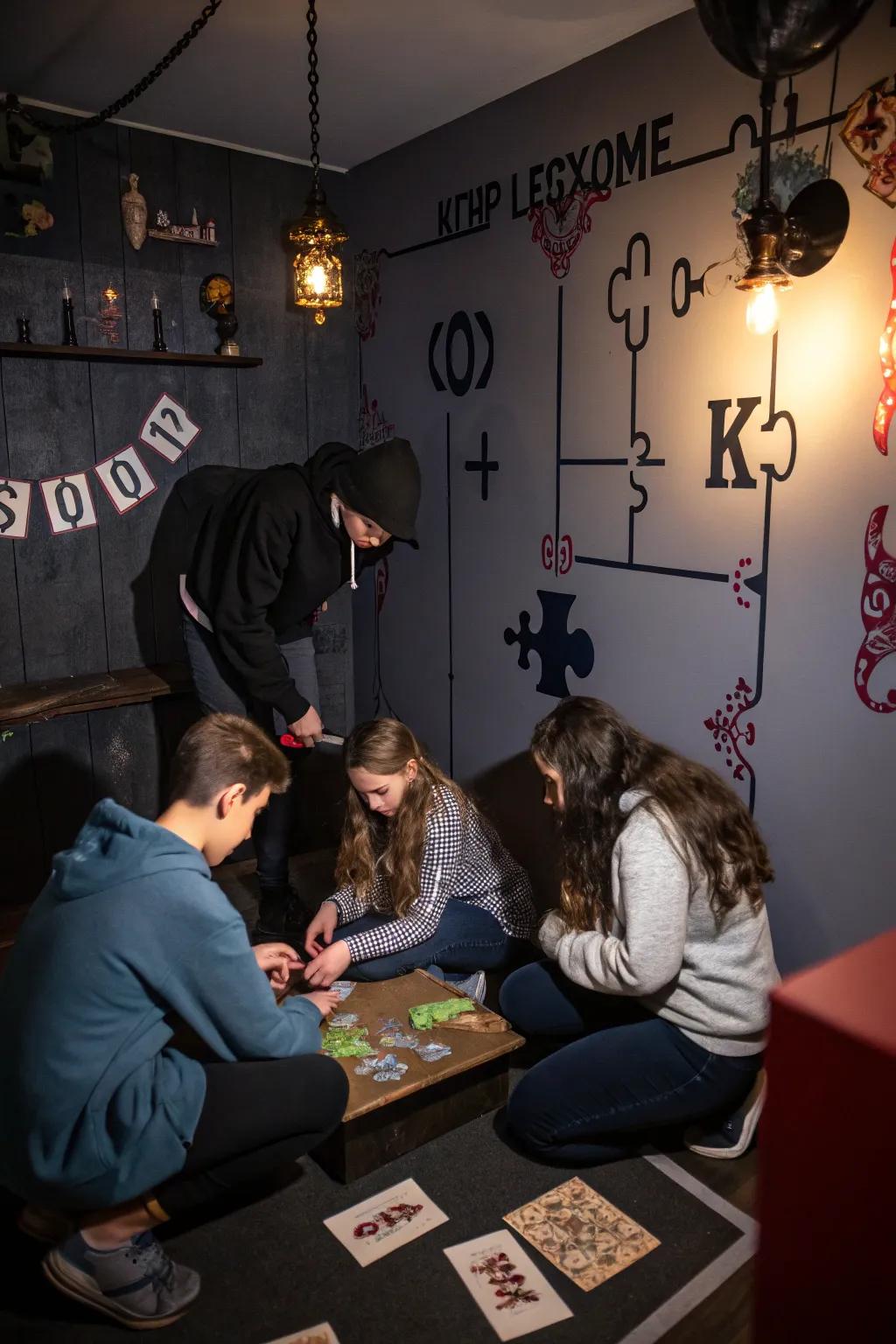 Teens engaging in a thrilling design-it-yourself getaway challenge.