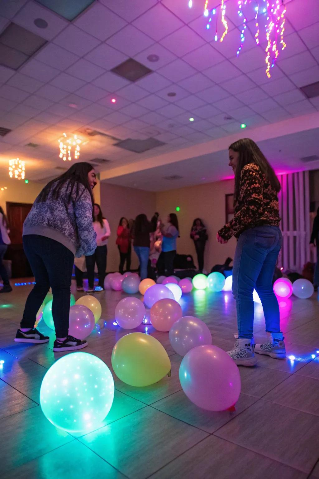 Append amusement with radiant LED spheres.