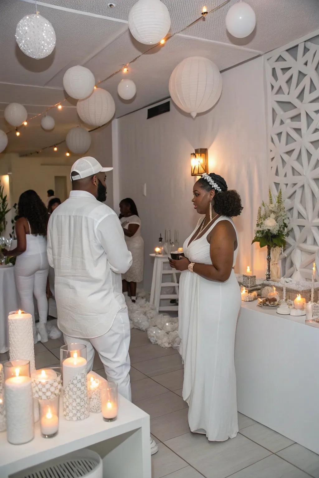 Embrace style using an enchanted evening in white.