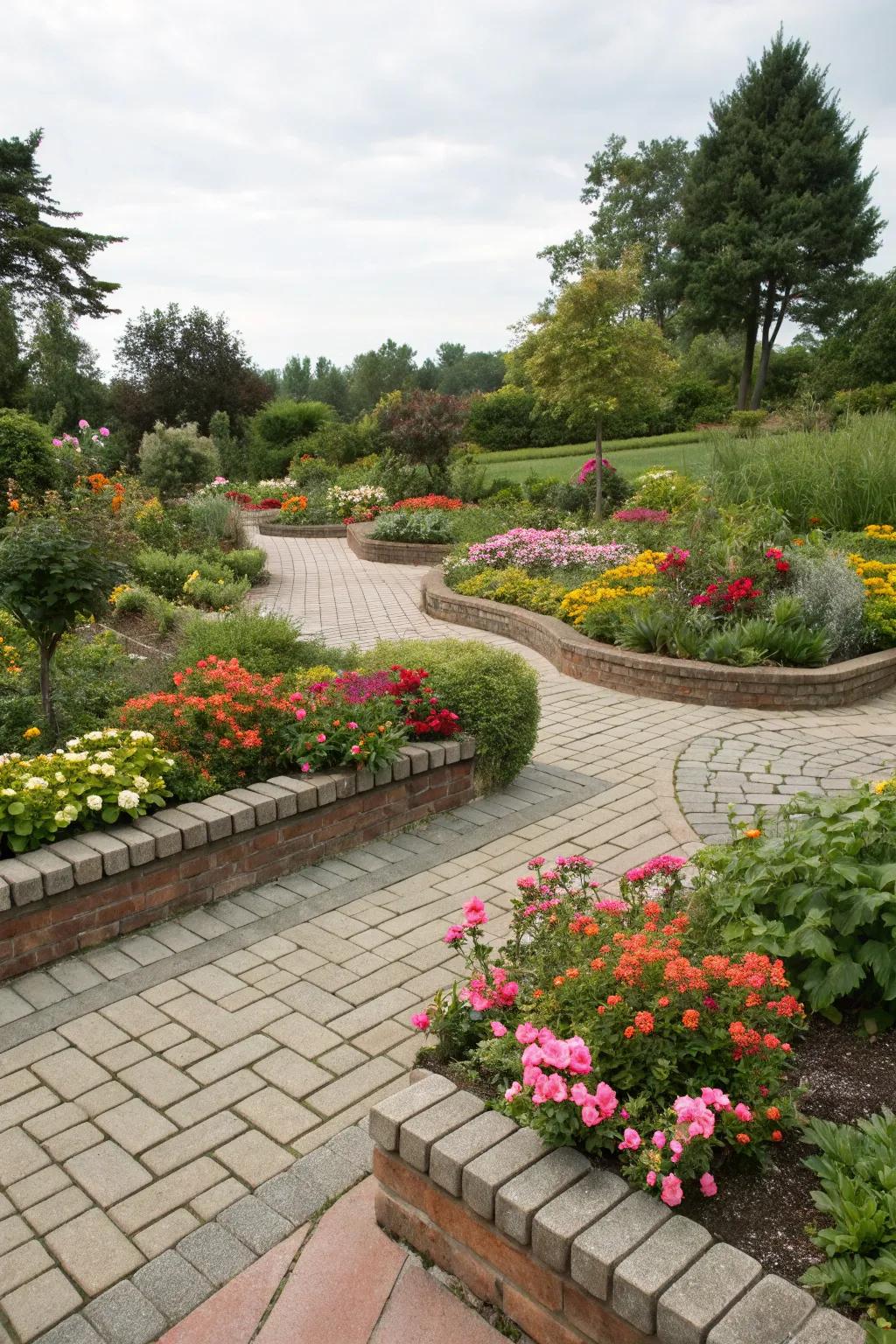 Mixing finishes establishes a unique physical garden experience.