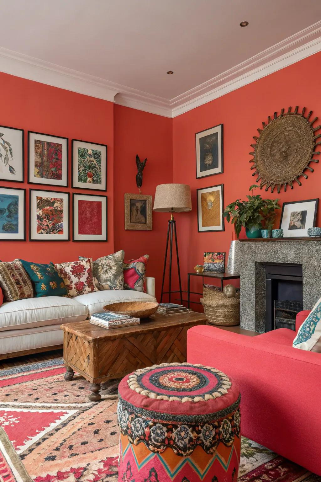 Vermillion provides a vivid and lively vibe.