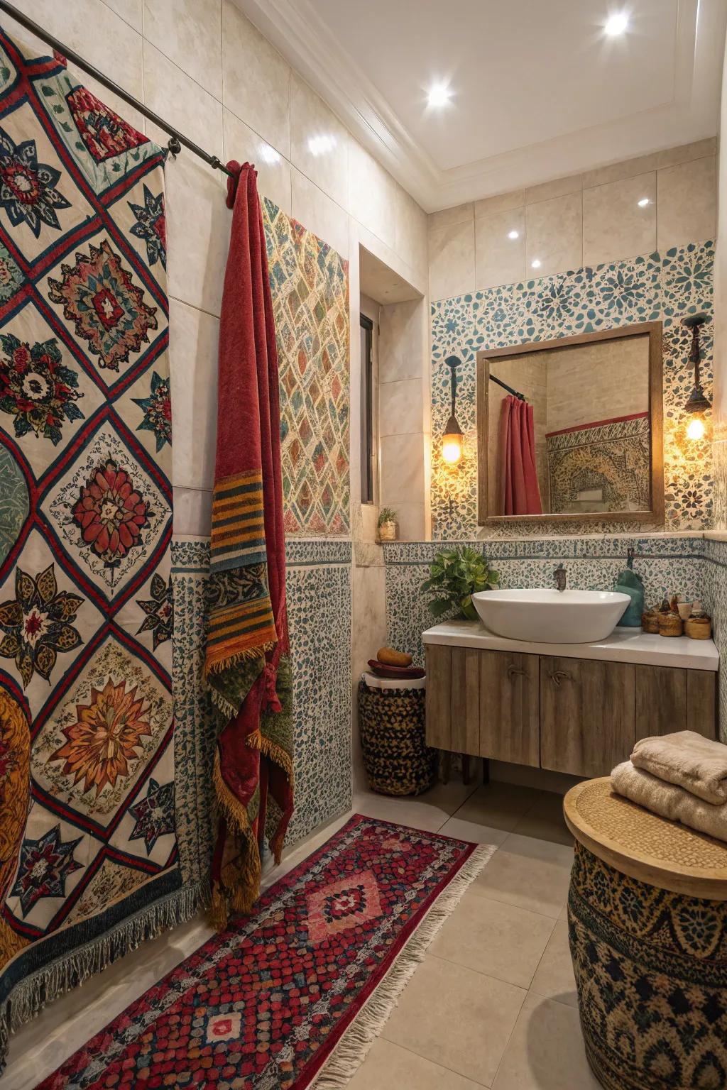 Voyage themed decorations introduce a personal and exotic element.