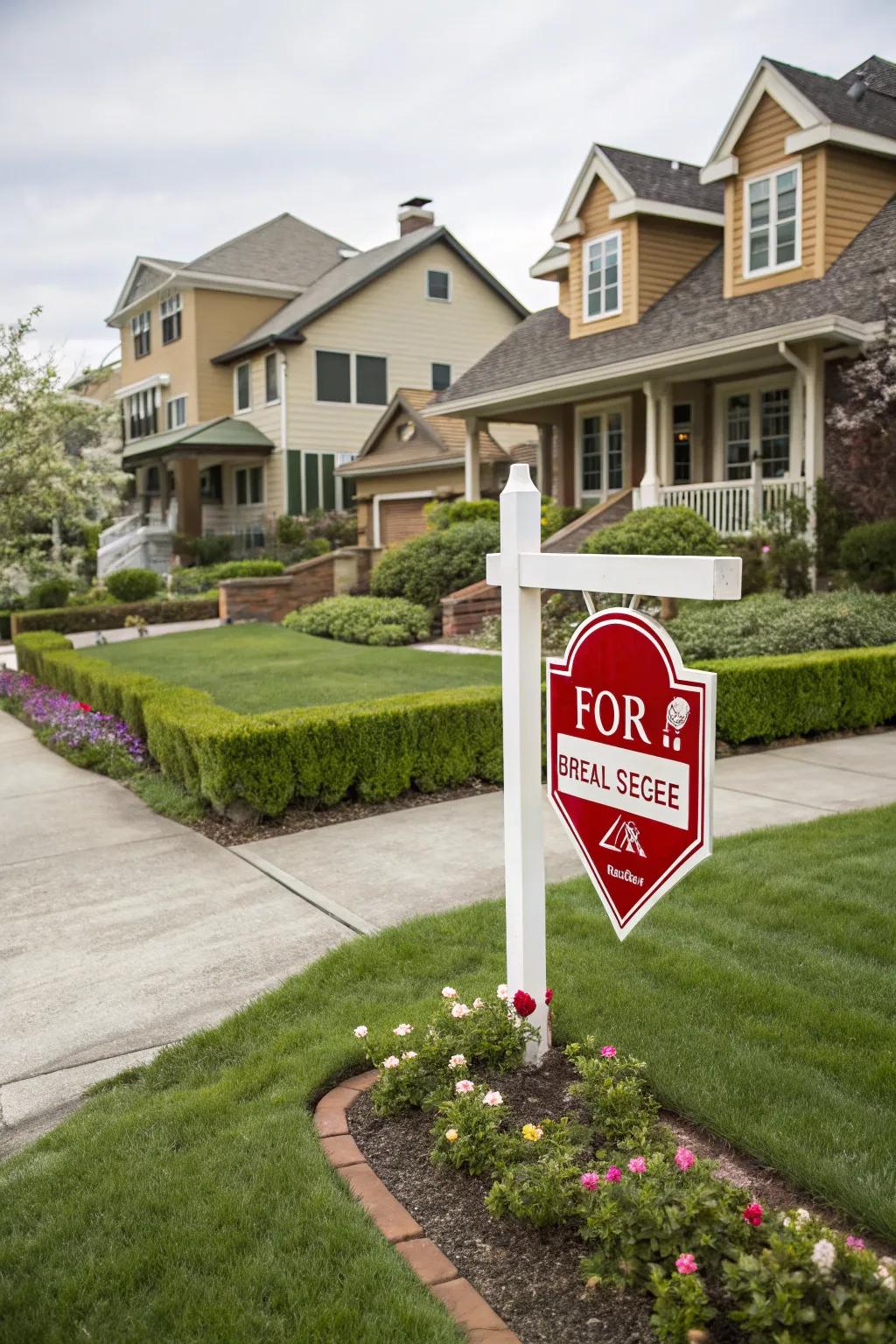 Stand out with creatively shaped property markers.