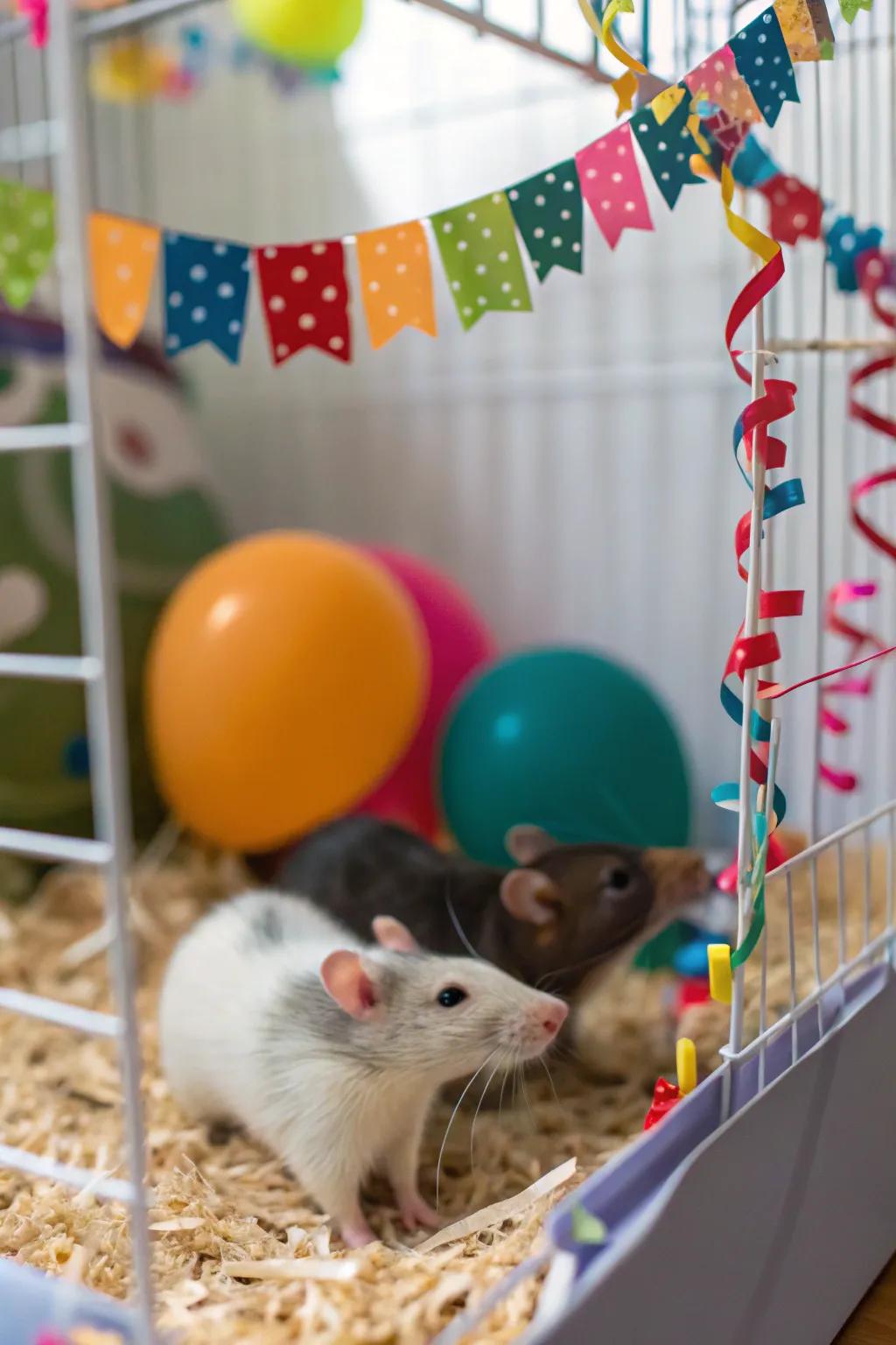 Themed setups keep the habitat looking fresh and fun