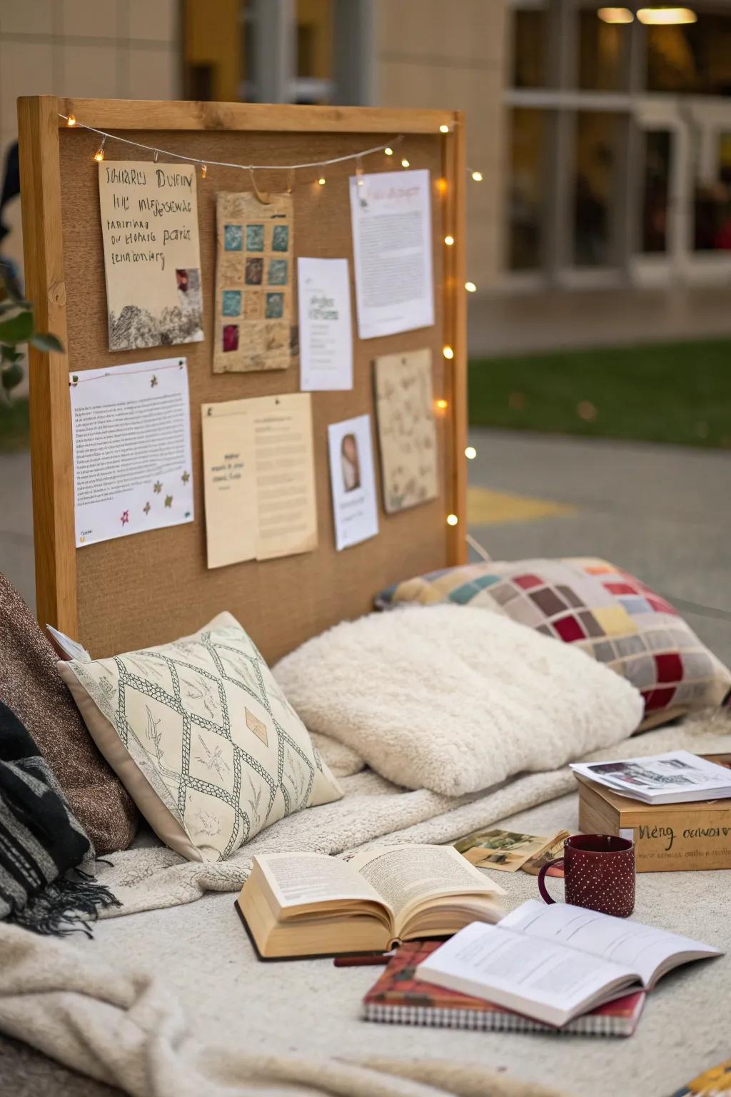 Cozy items invite readers to snuggle in and get lost in a book.