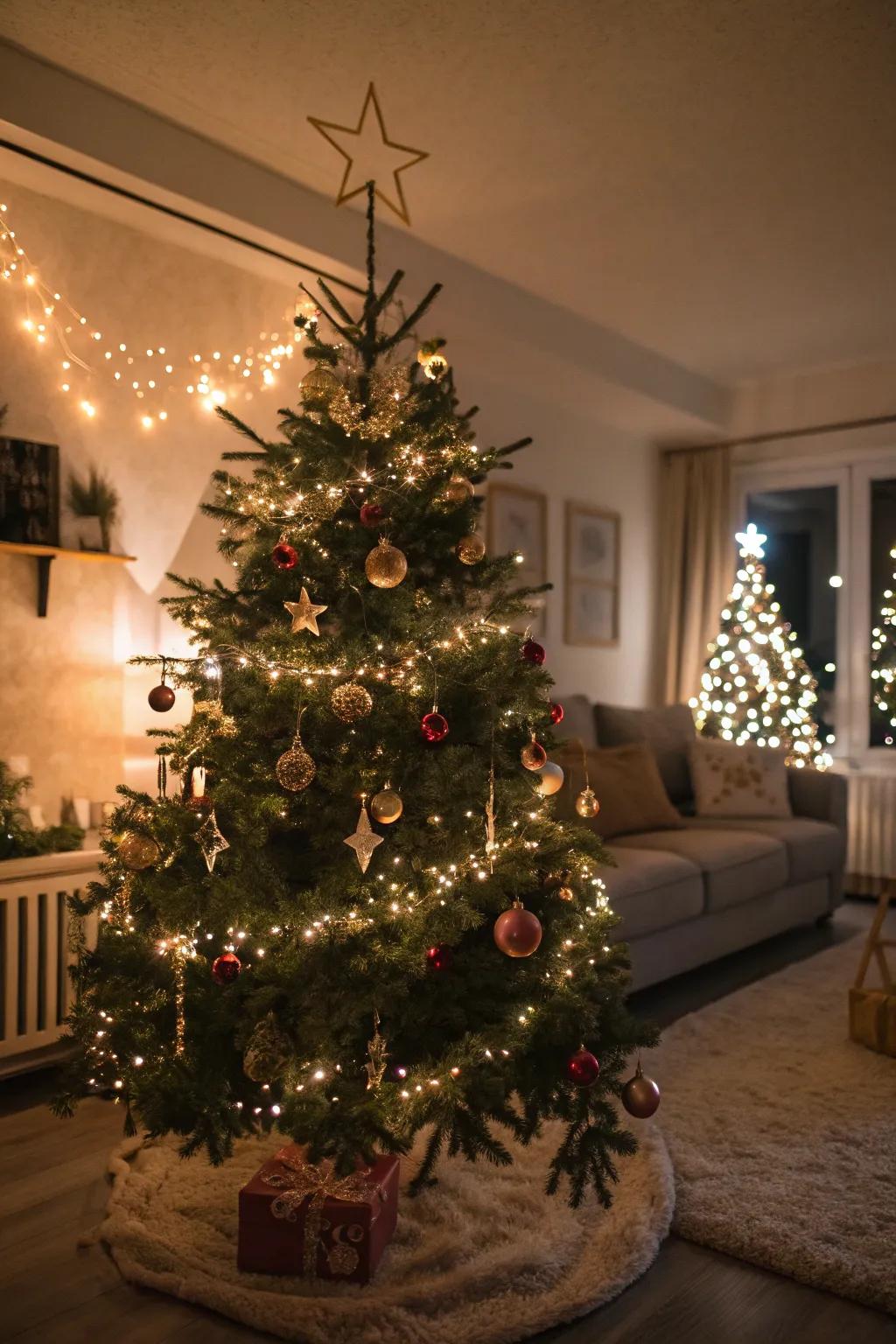Miniature lights introduce a magical, whimsical touch.