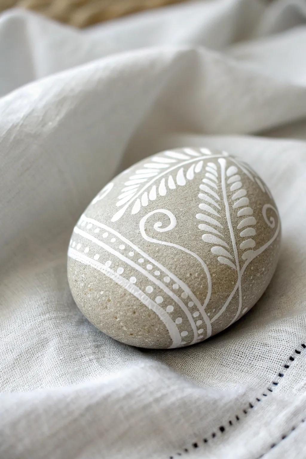 Discover the elegance of simplicity with monochrome rock art.