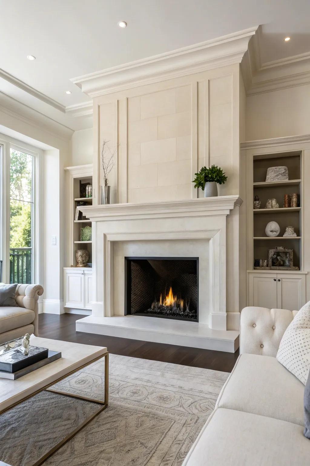 Minimalist fireplaces offer understated elegance with their clean lines and simplicity.