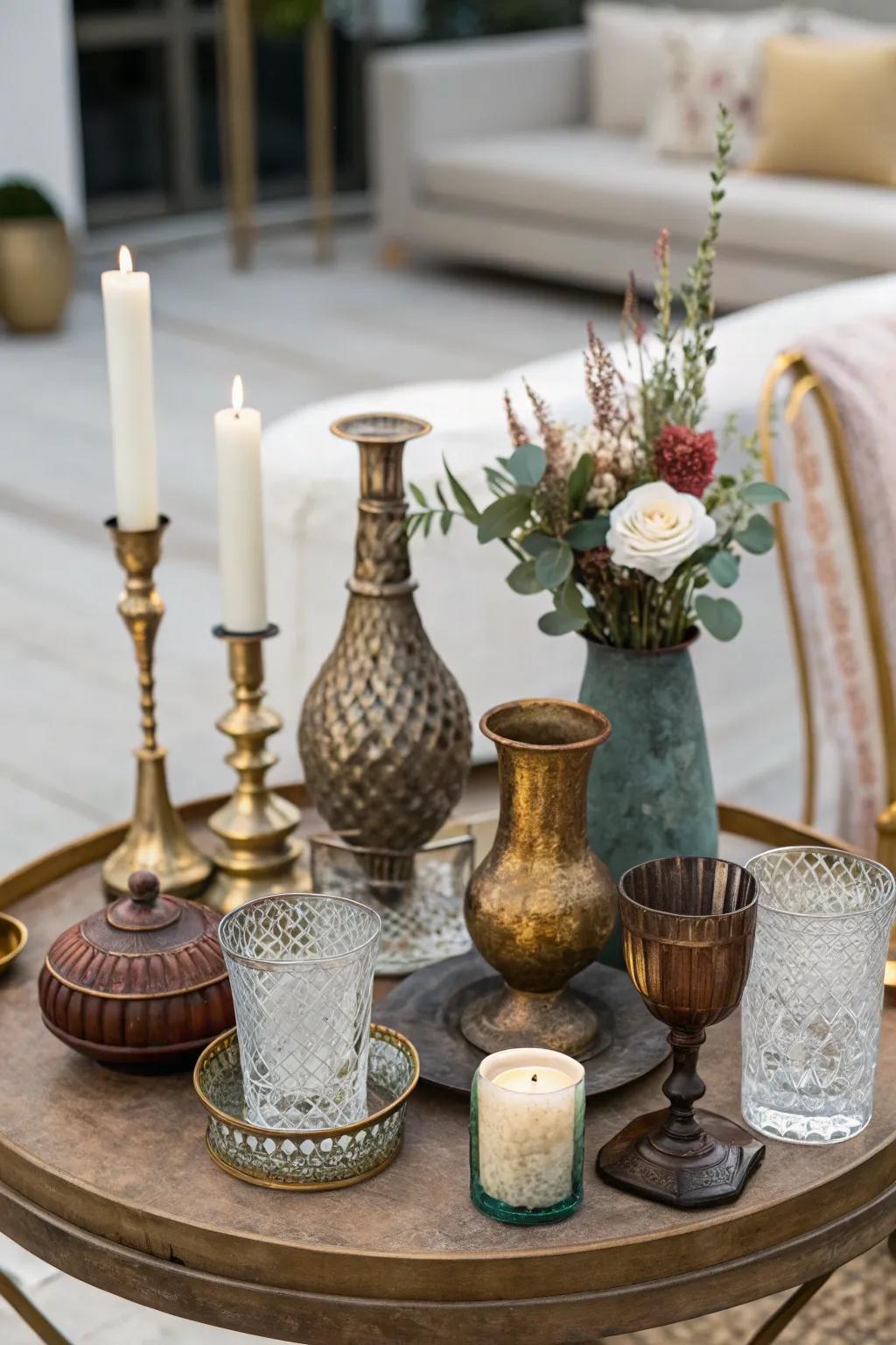 Assorted styles make your table uniquely yours.