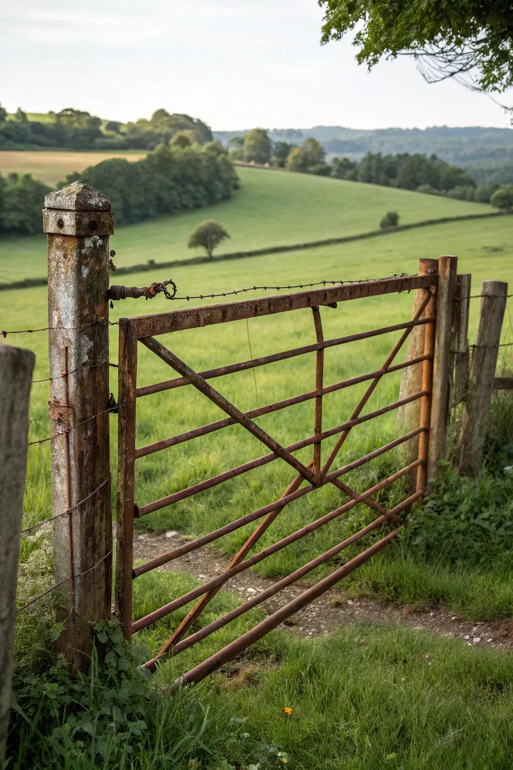 A portal showcasing the appeal of aged metal.