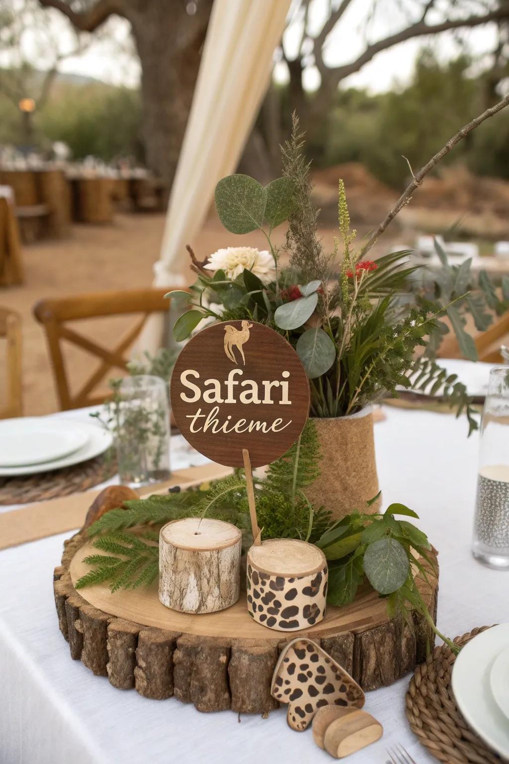 Tailored identity tags contribute a customized touch.