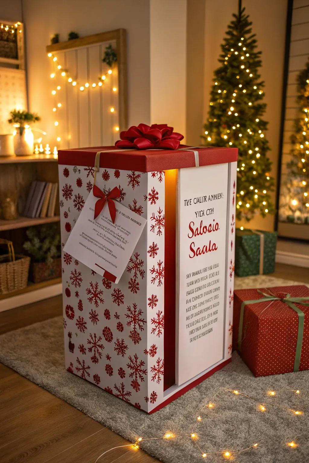 Interactive elements make Santa containers engaging and fun.