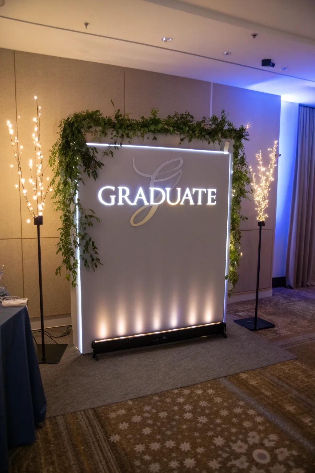 Personalize your celebration with custom LED signs for a modern touch.