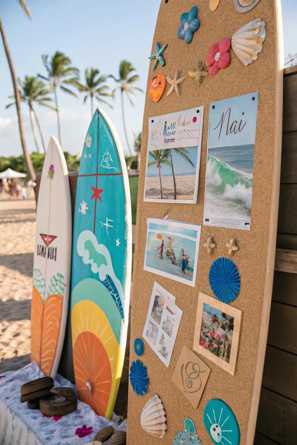 Ride the wave of creativity with a surfing theme.