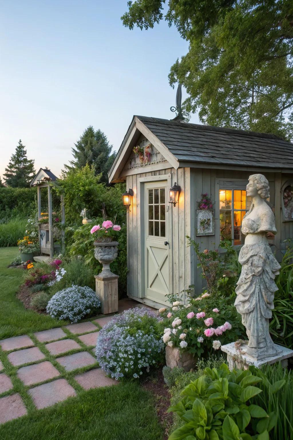 Fine sculptures impart a singular and personal accent to your shed&rsquo;s surroundings.