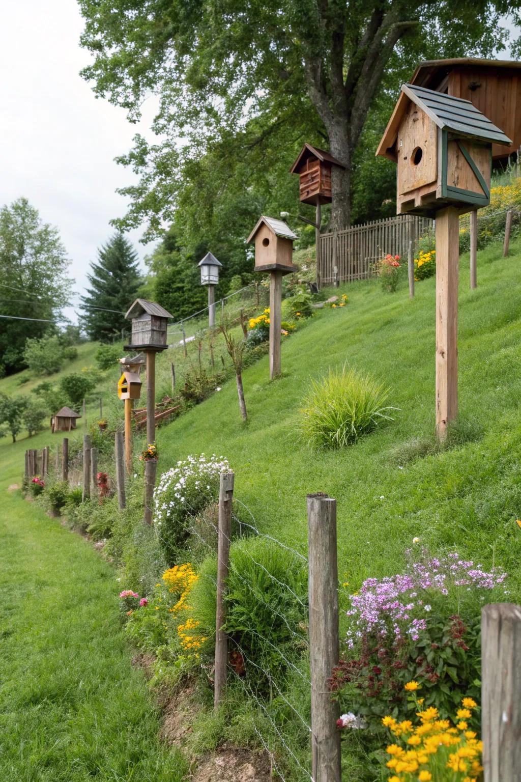 Welcome fauna with thoughtful garden features.