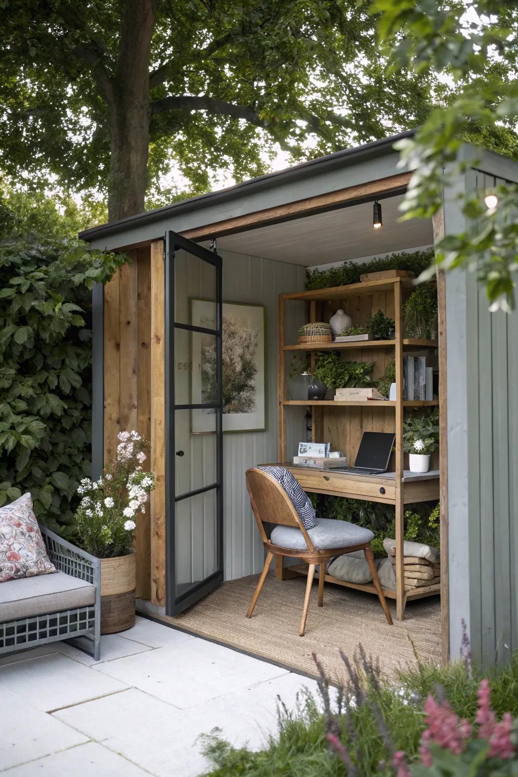 An alluring space playing with contrasting surfaces.