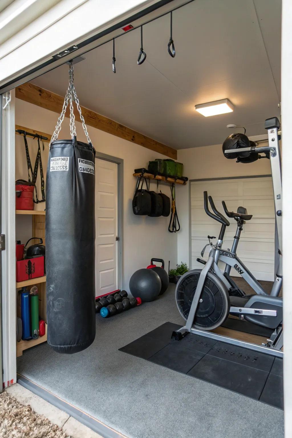 Overhead fixtures make efficient use of vertical space in your gym.