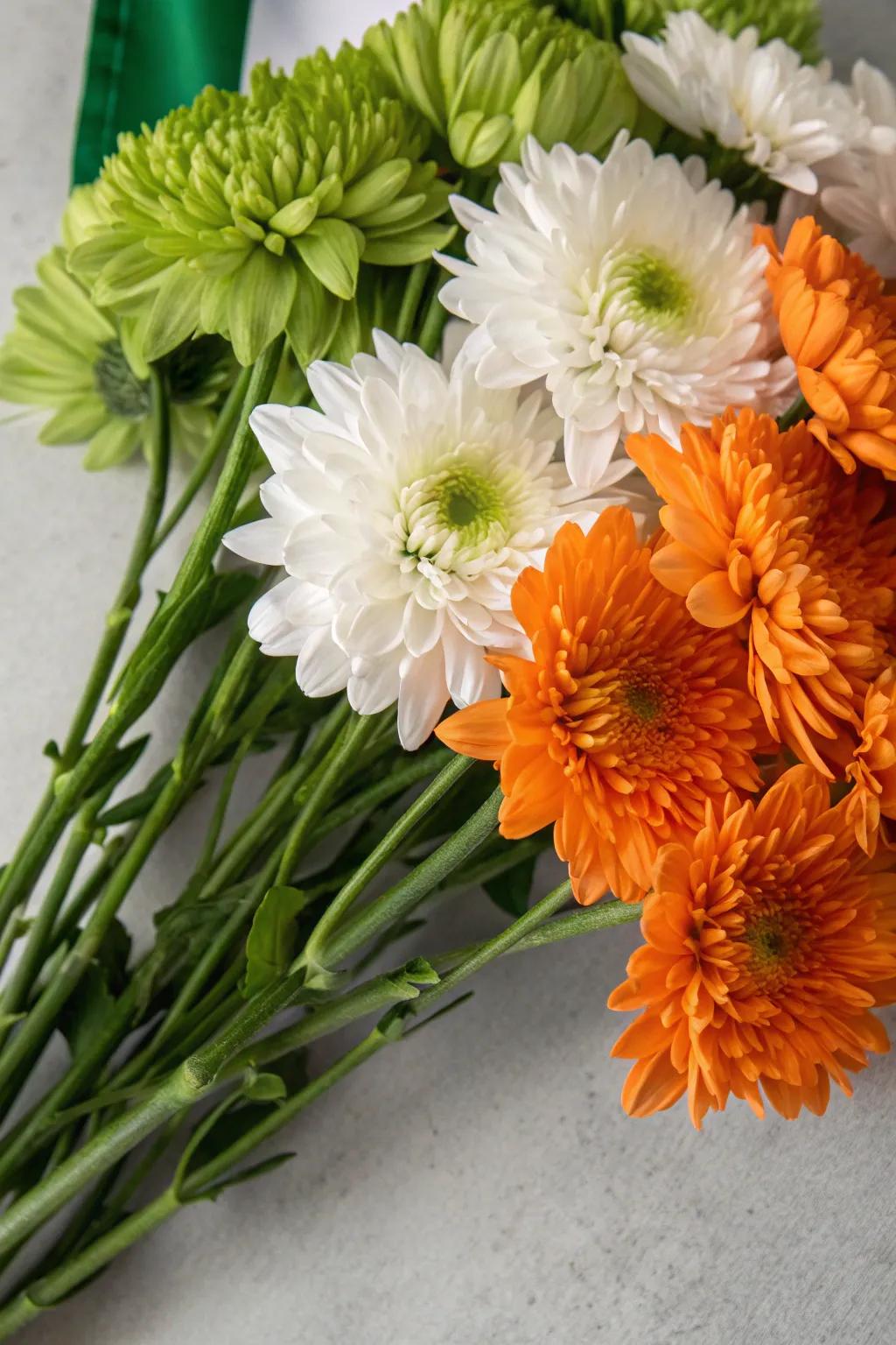 An Irish ensign bloom display celebrates the holiday and heritage.