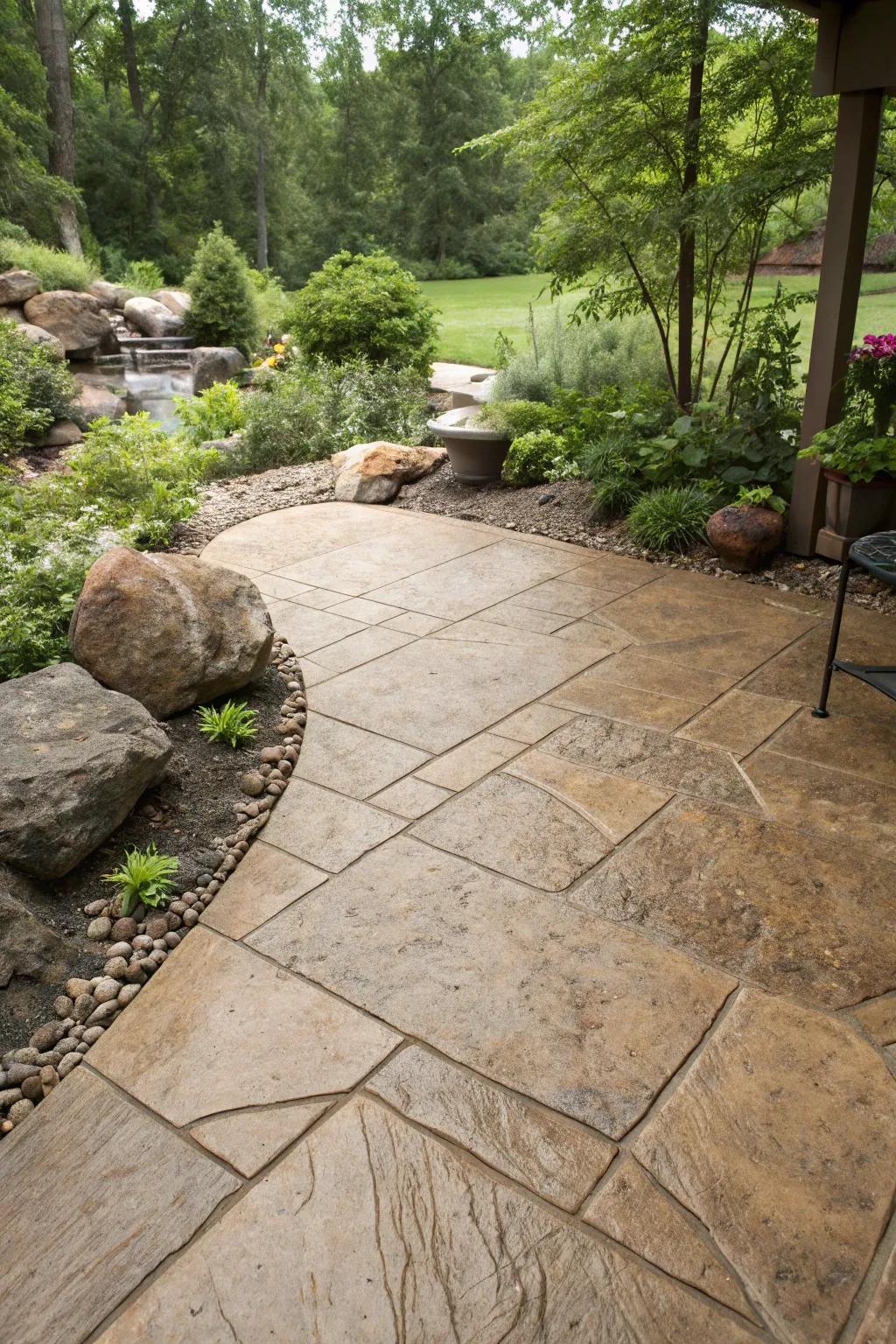 Seamlessly blended hues fashion concord with nature.