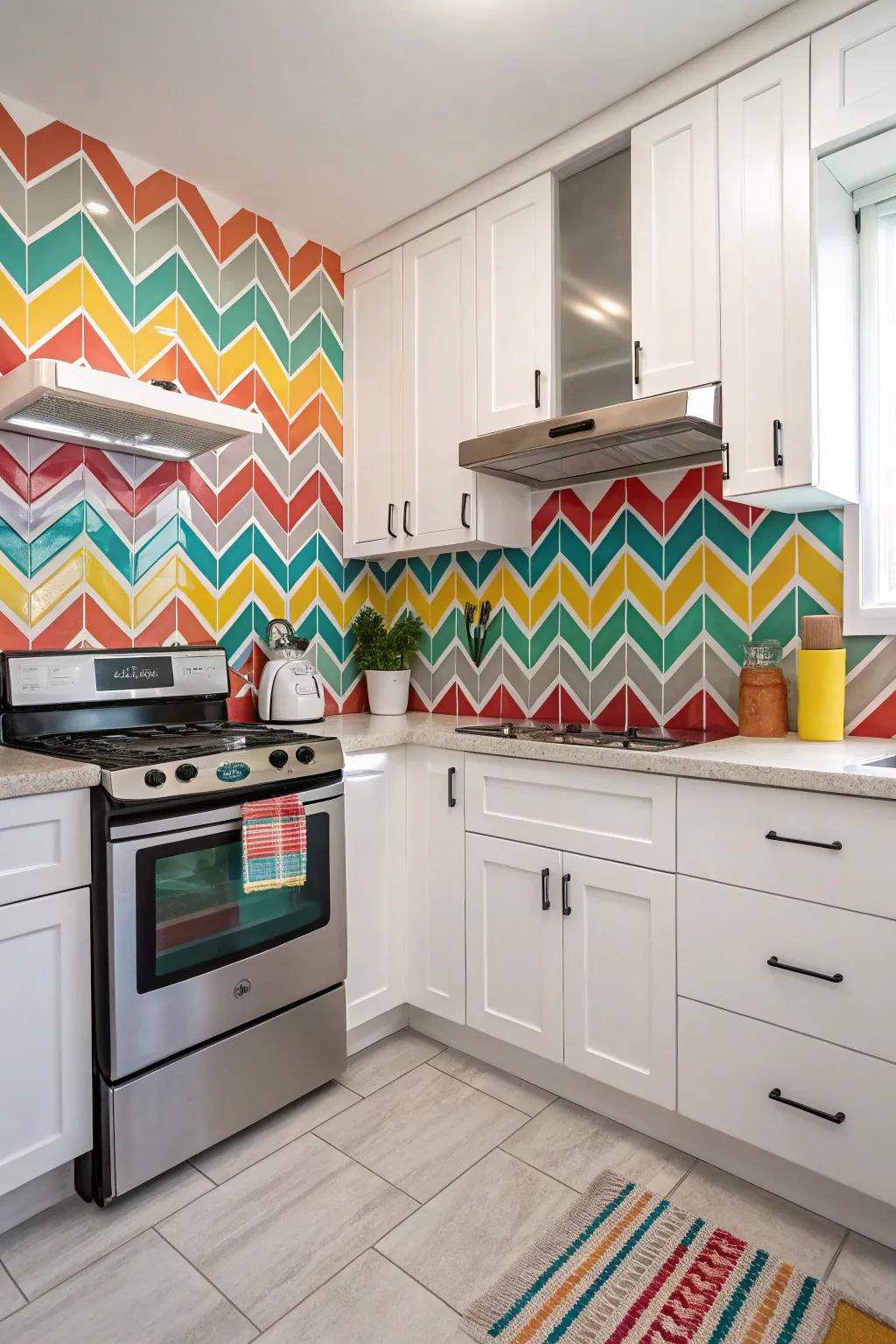 Infuse fun into your kitchen with lively patterns.