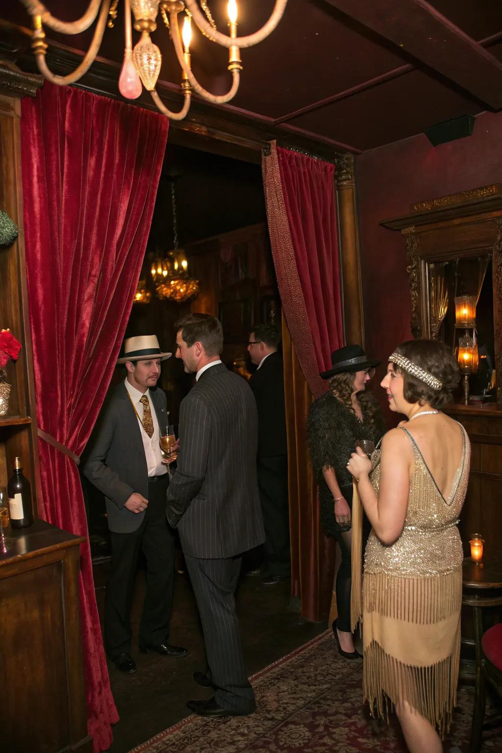 A mysterious Embargo-time underground bar featuring vintage allure.