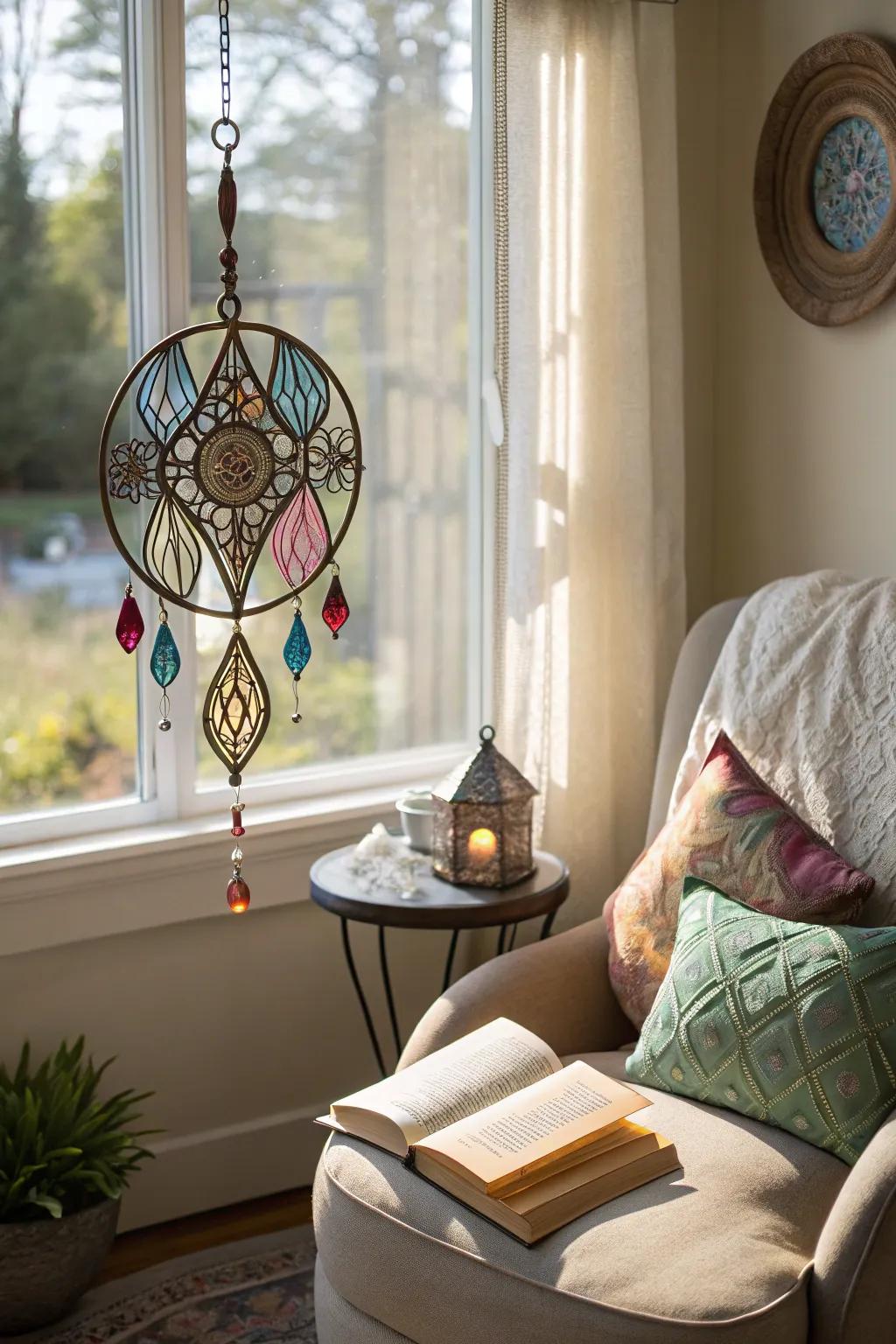 Intricate elegance with wire prisms.