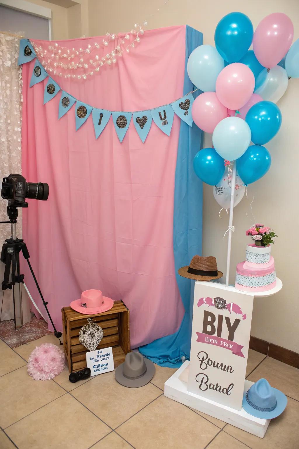 A DIY photo space provides endless fun and unforgettable snapshots for attendees.