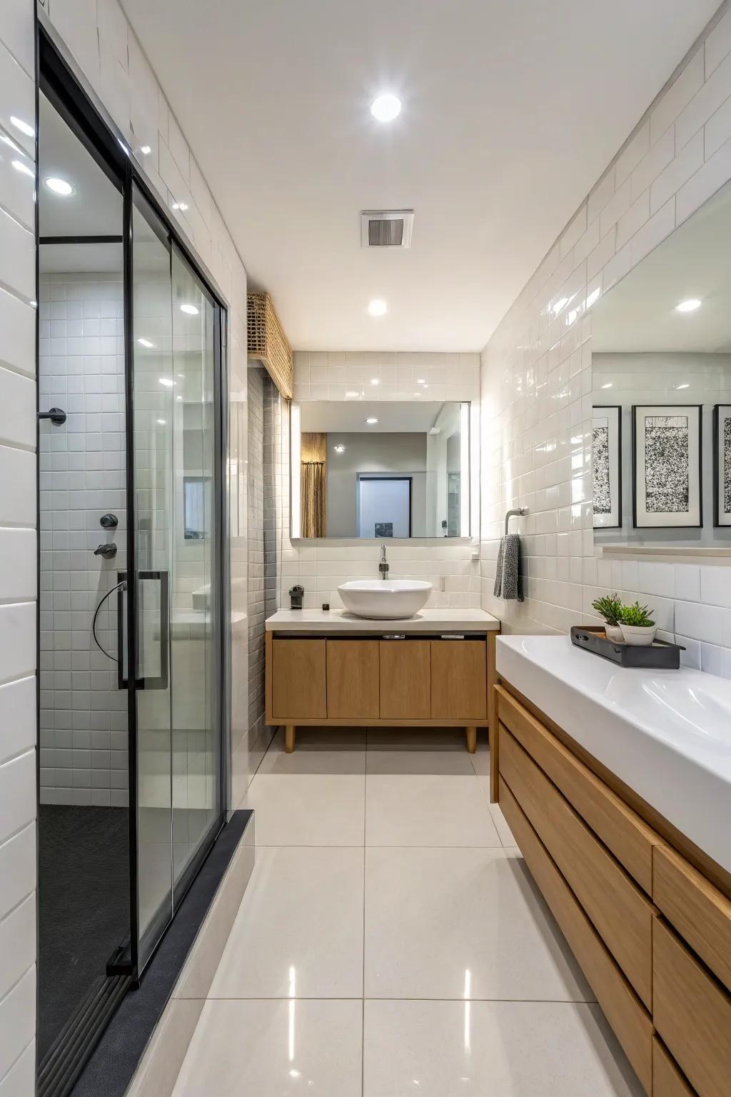 Strong flooring makes sure the bathroom lasts.