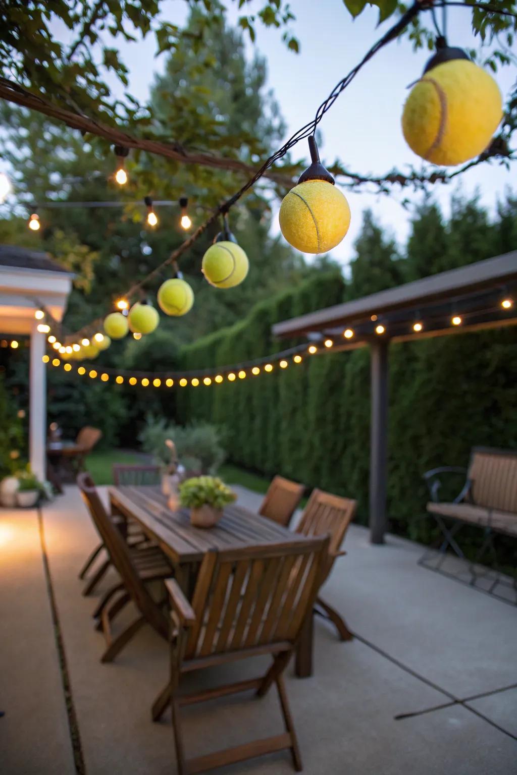 Sports sphere illuminations append magic to alfresco spaces.