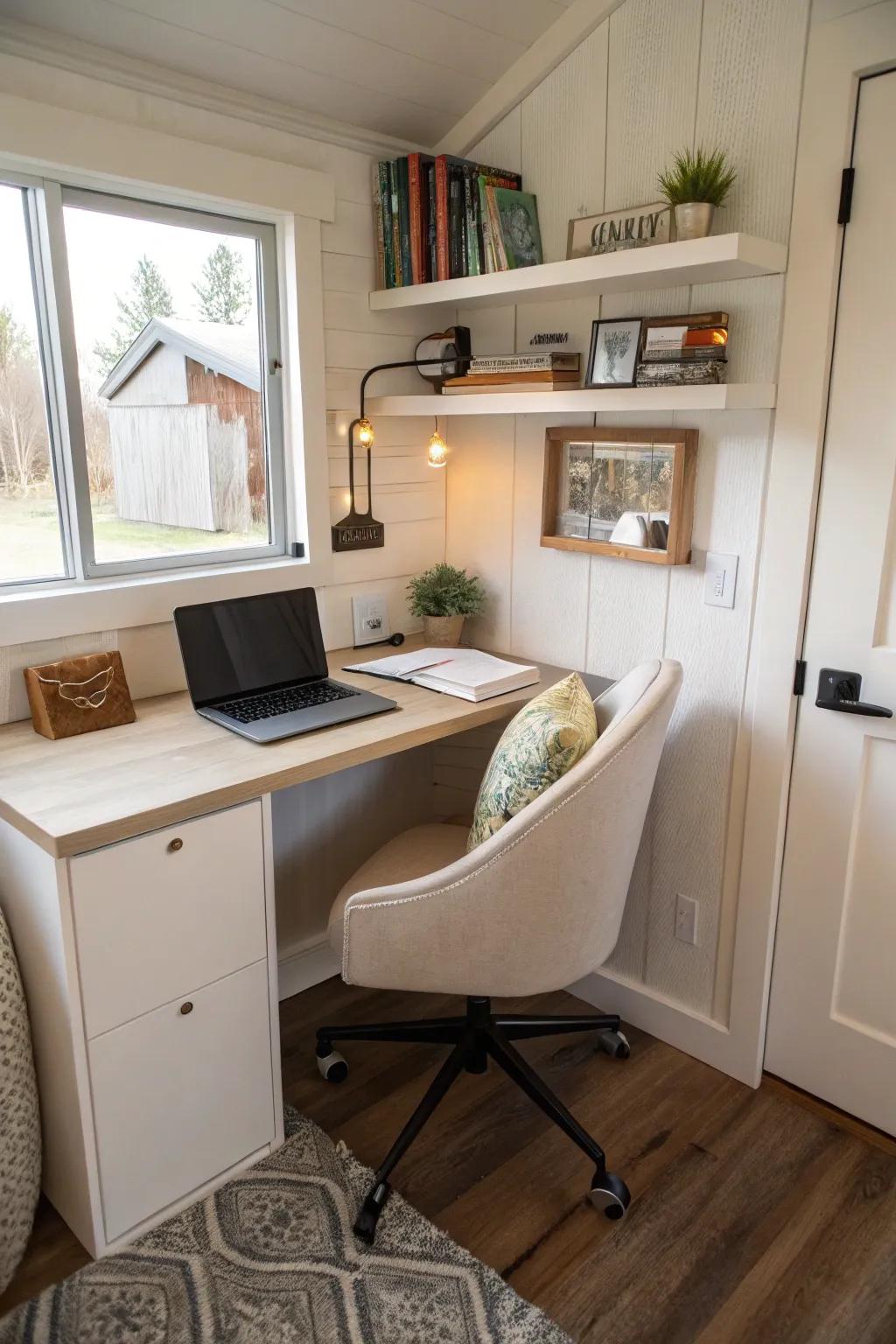 Efficient workspaces integrate seamlessly into small homes.