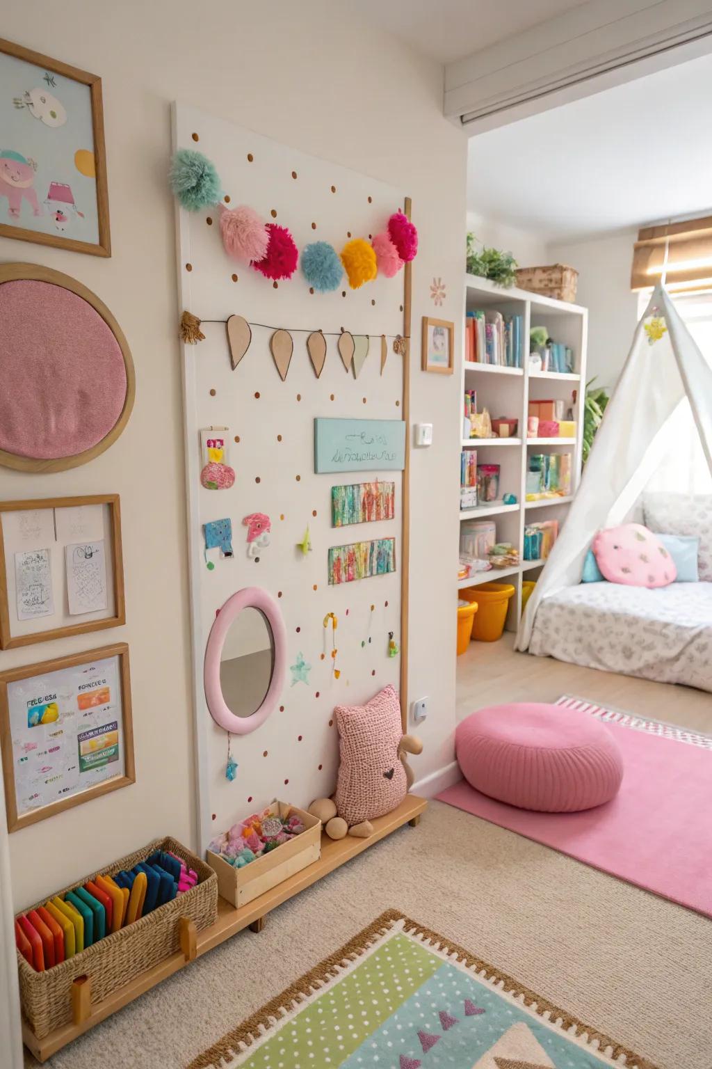 A sensory panel encourages discovery.