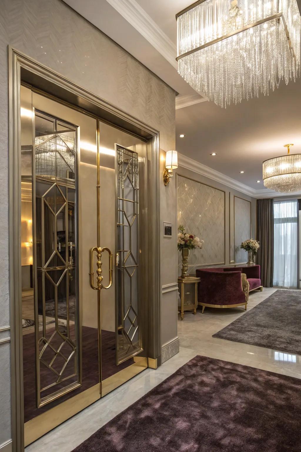 Touches of glamour enhance the elegance and sophistication of your entryway.