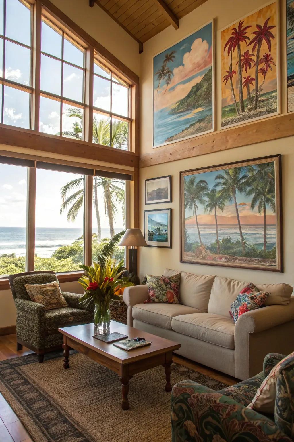 Island art brings the essence of the beach indoors.