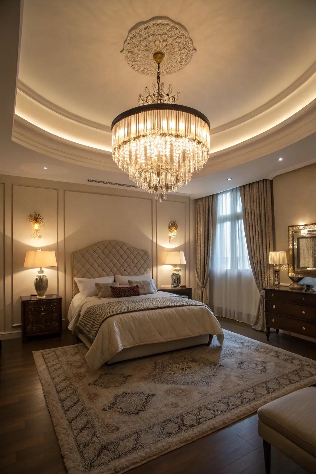 Layered lighting cultivates an adaptable and inviting ambiance.
