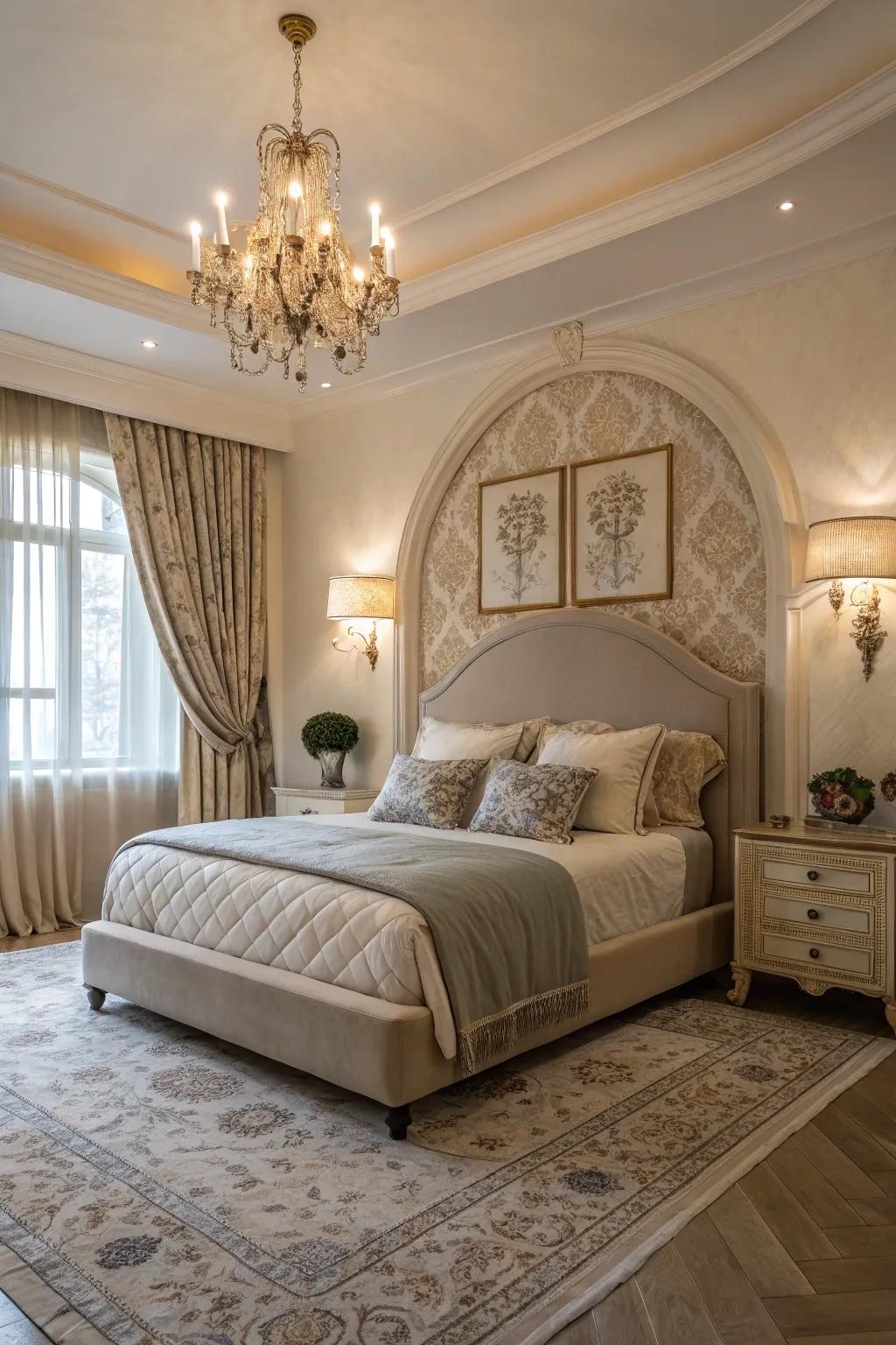 Rounded lines introduce elegance and flow to this covered bed.