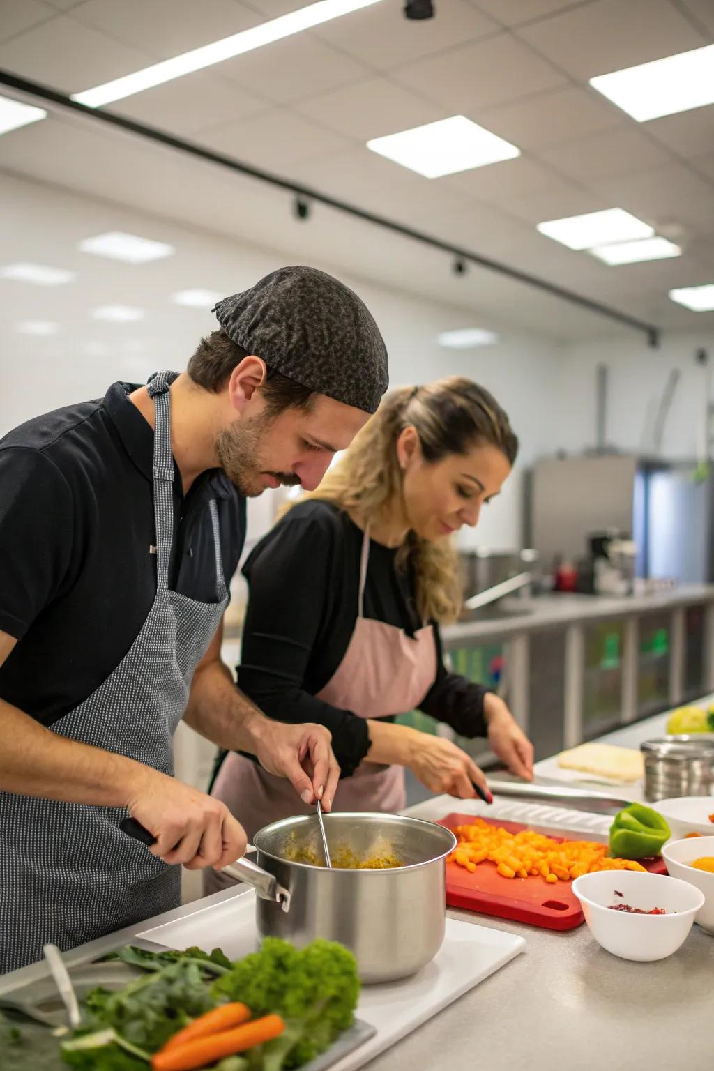 A cooking class that brings couples closer