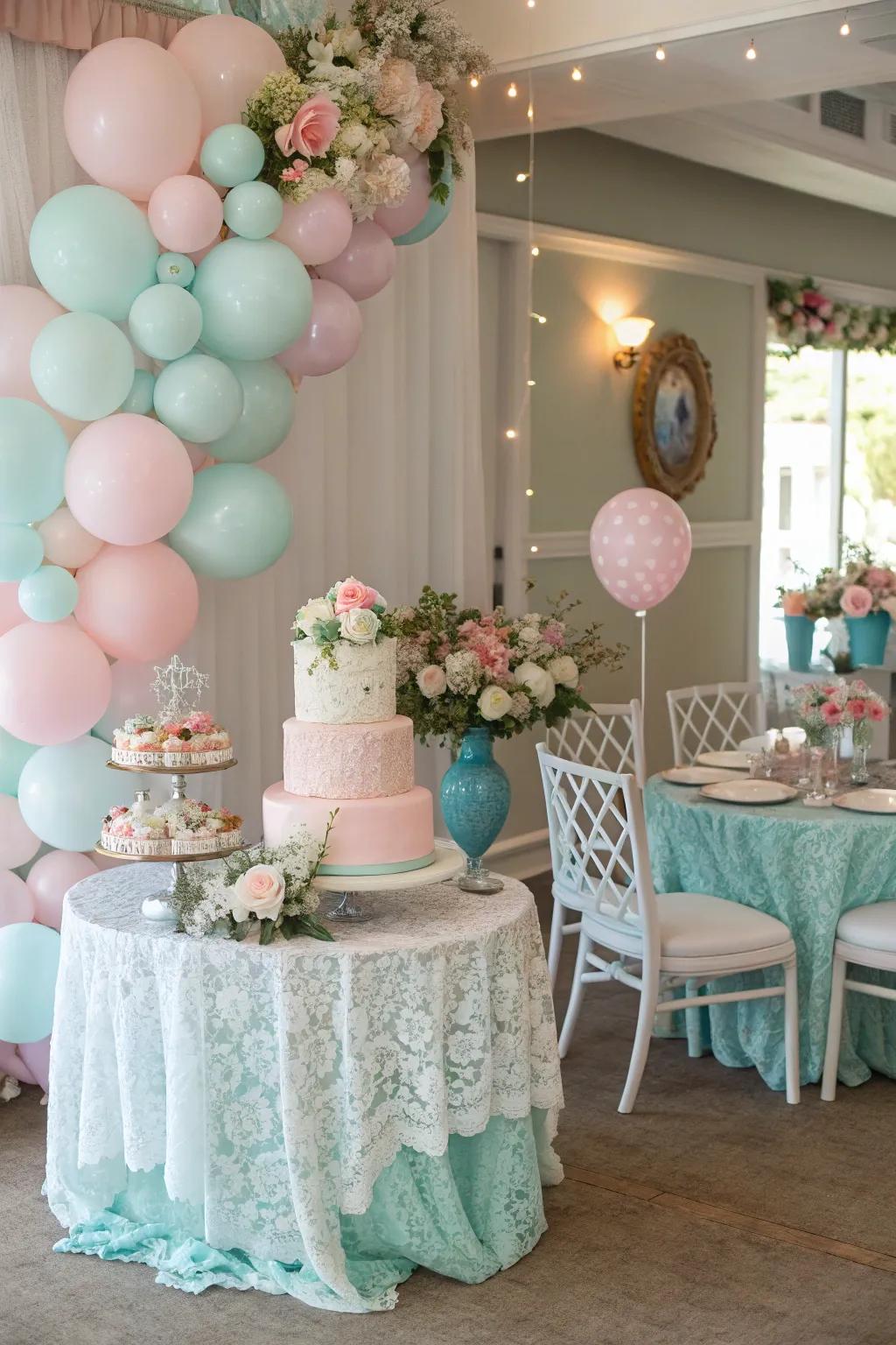 A romantic pastel color palette creating a nostalgic ambiance.