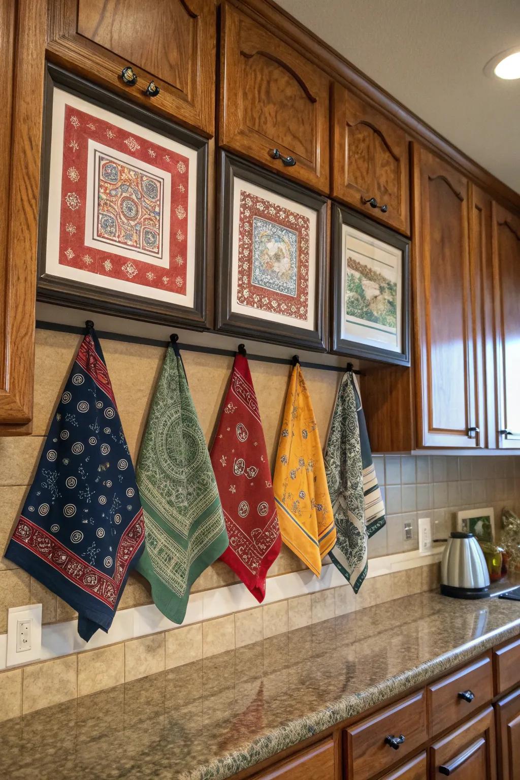 Clipped bygone era cloths adding color and charm.