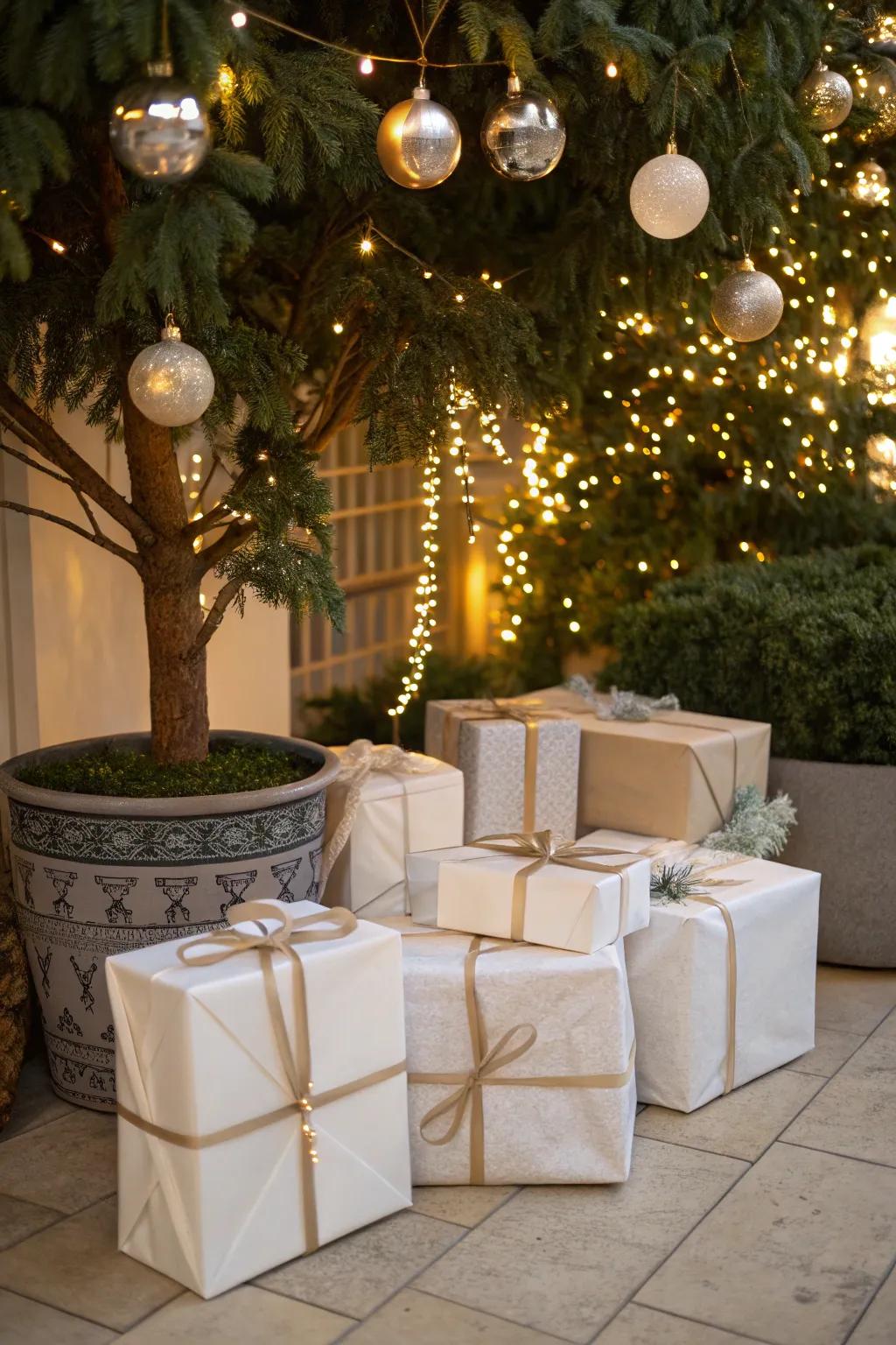 Souvenirs that complement your white Christmas theme.