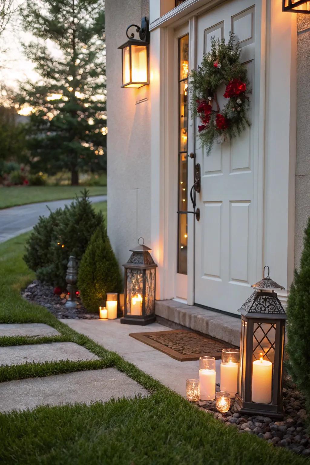 Lanterns fashion a warm, magical atmosphere.