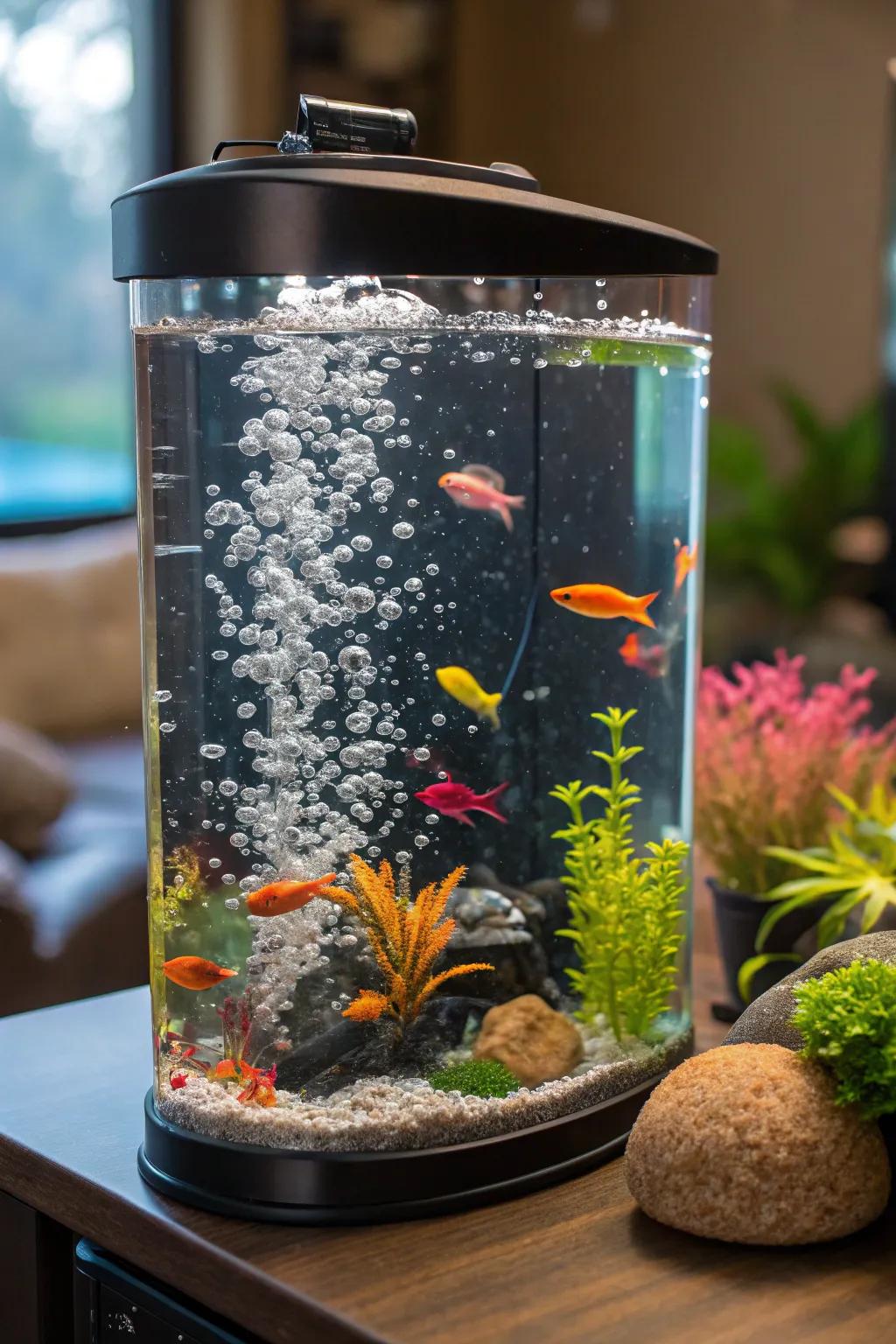 Interactive features infuse movement and excitement into your tank.