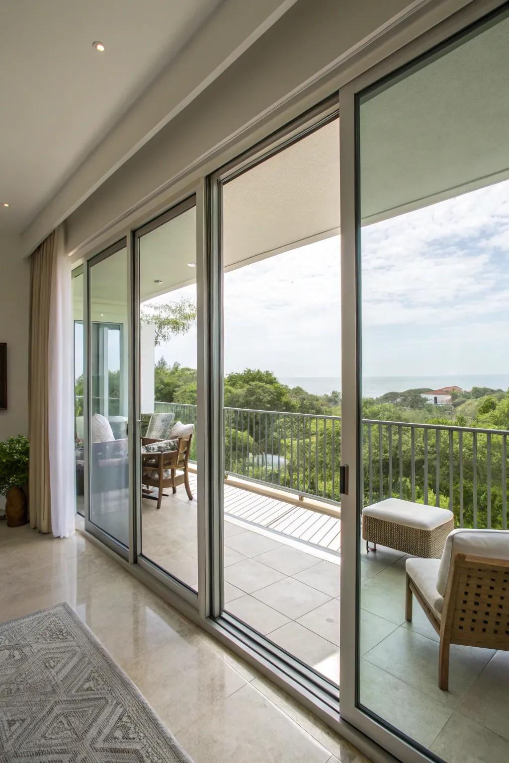 Interior-exterior transition extends living space and brings nature closer.