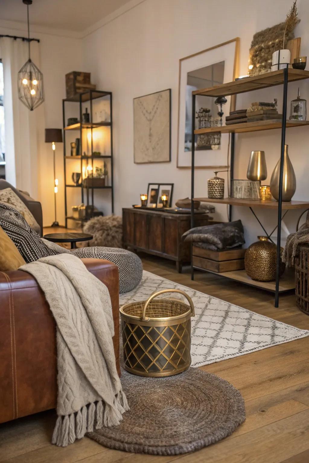 Textures can easily enrich your studio, making it seem more dynamic and welcoming.