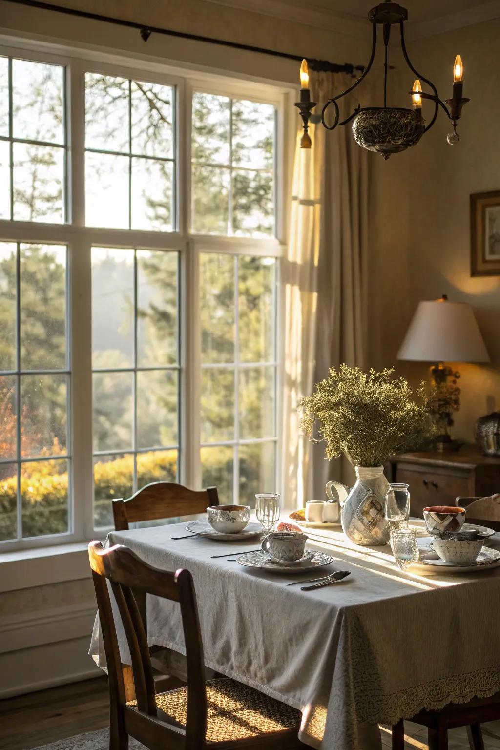 Sunlight makes the space feel bigger and brighter.