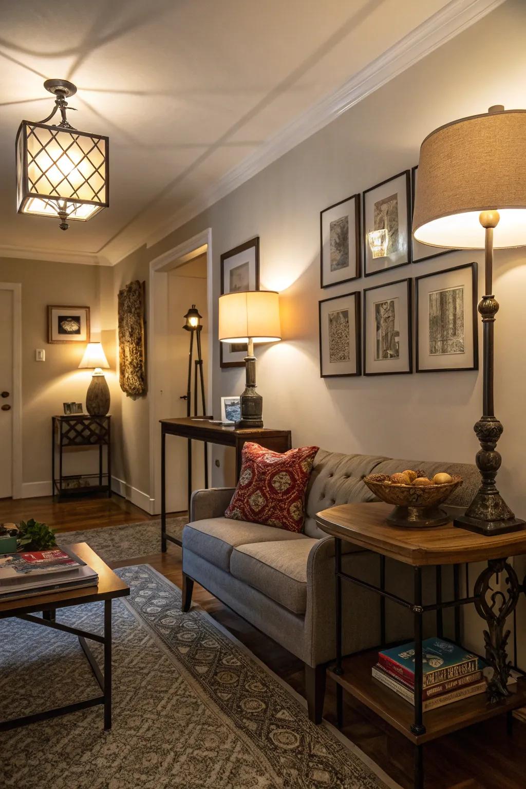 Layered lighting elevates mood and visual interest.