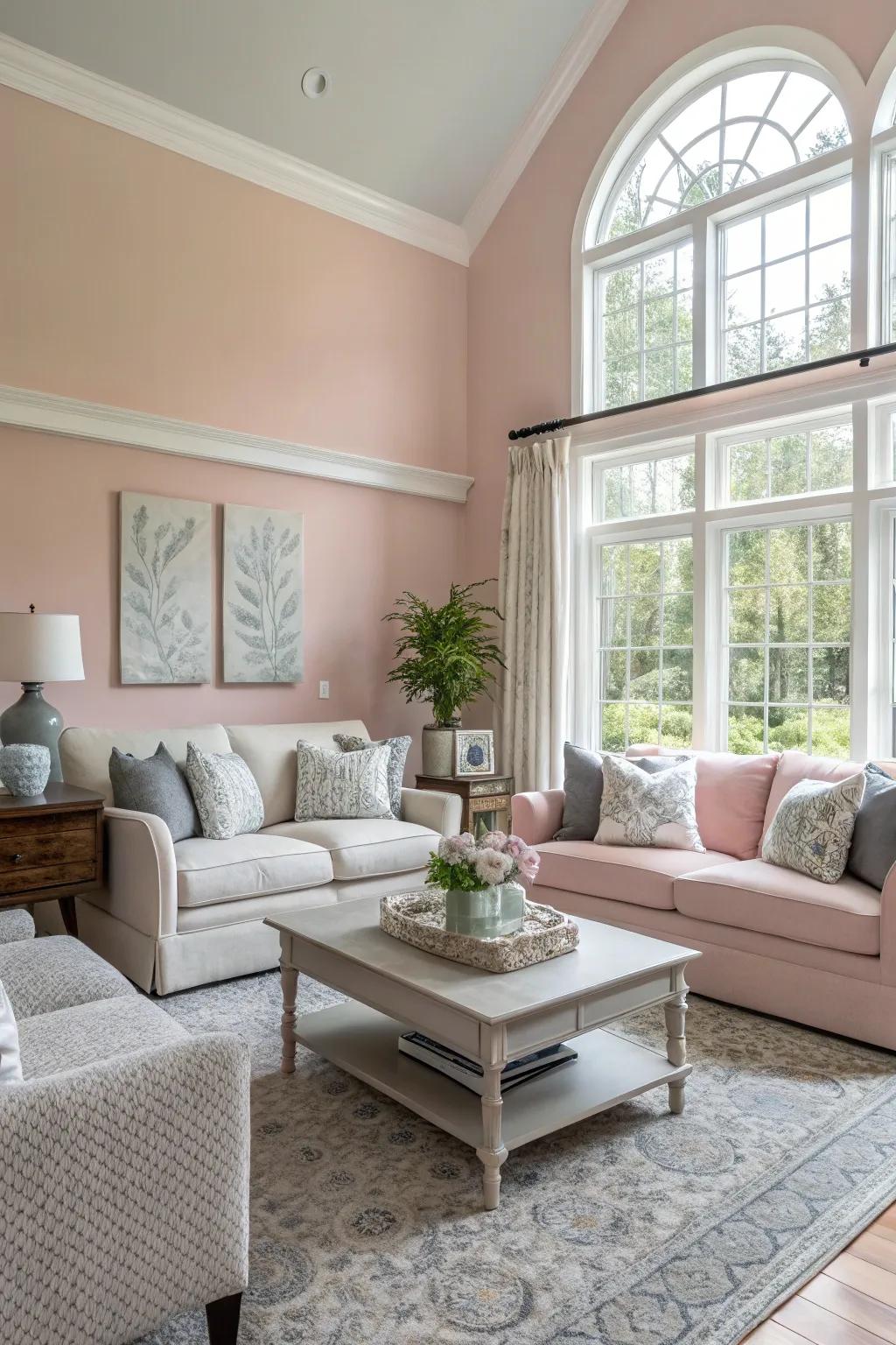 Color palettes unify and balance space elements.