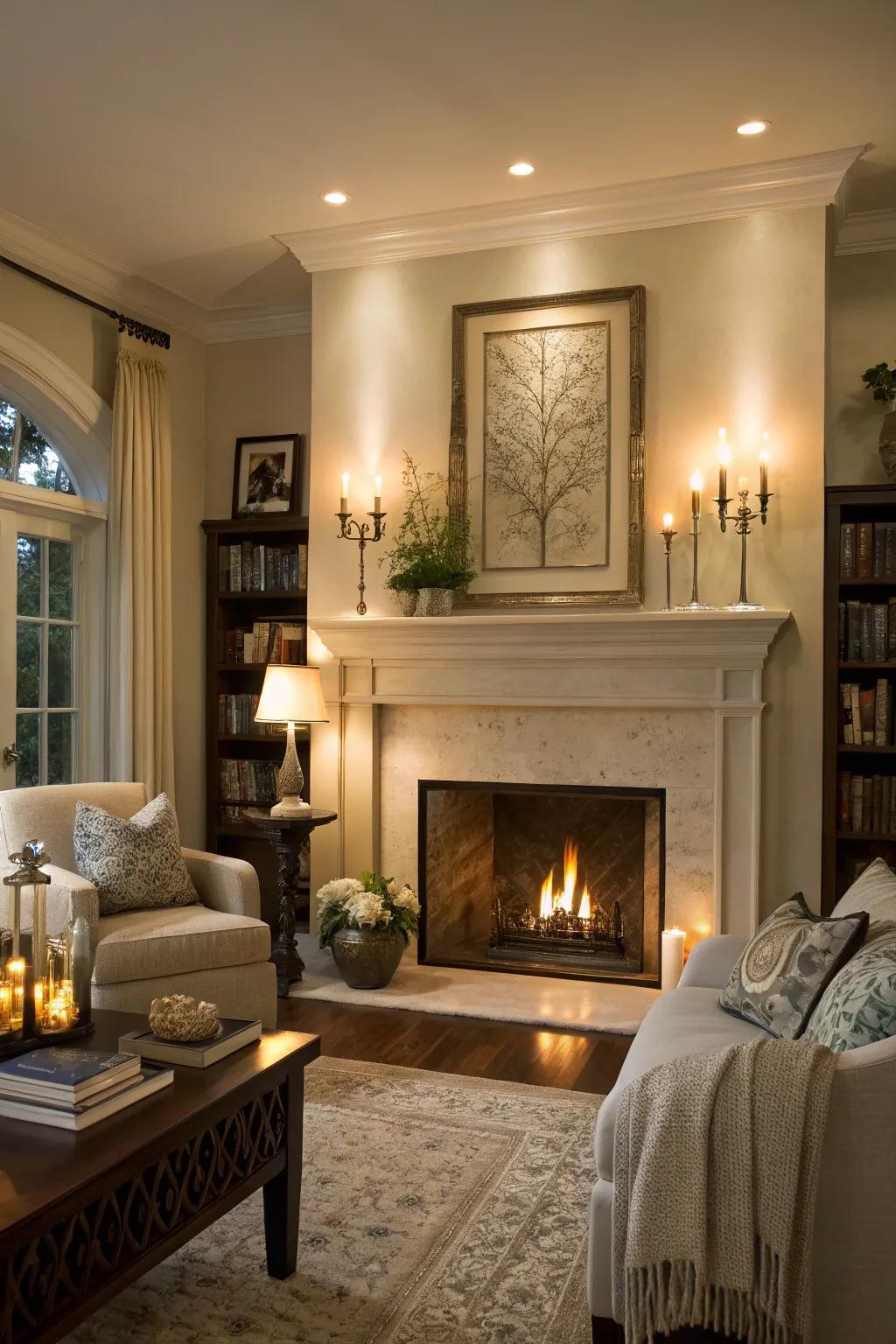 Accent lights can make your room better and give a cozy feel.