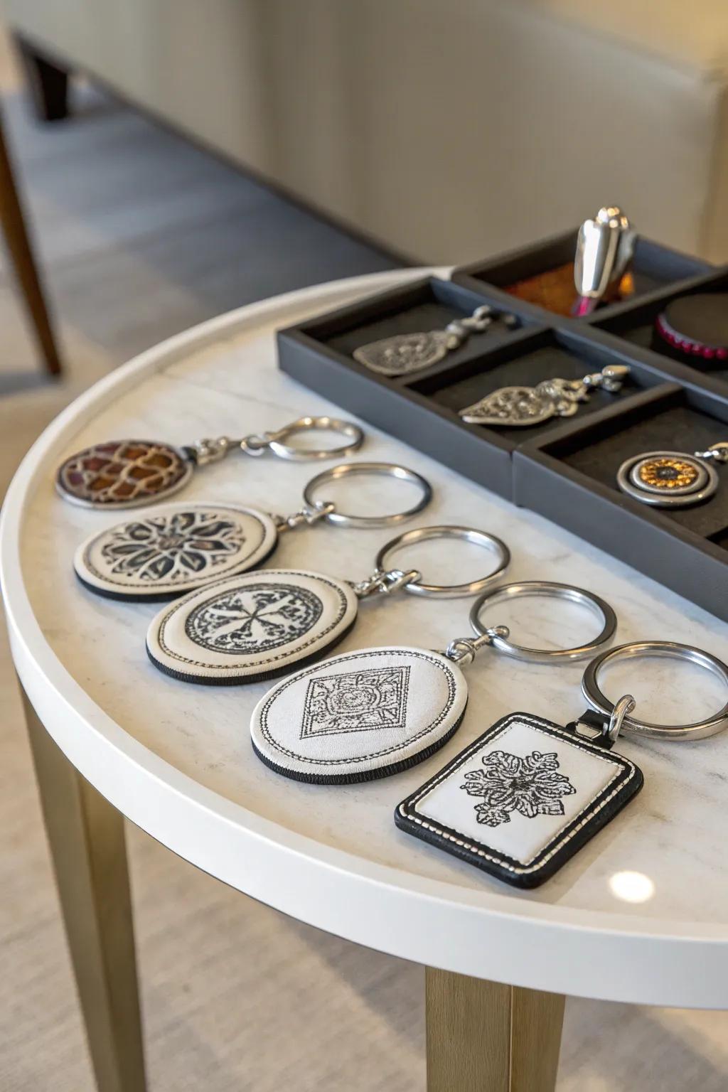 Captivating bespoke keychains for daily use.